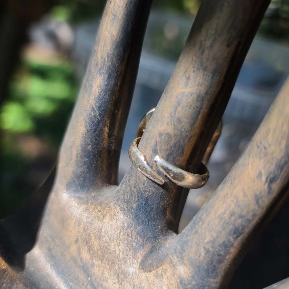 Purple agate sterling ring adjustable size - Picture 4 of 5
